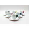 Espresso GIACINTO COLORE SET 6 ks 65 ml šálek+podšálek