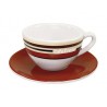 Šálek s podšálkem Café Creme kávové pruhy 100 ml - sada 4 ks