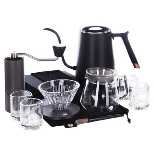 Set na přípravu kávy - Timemore C2 Coffee dárková sada černá