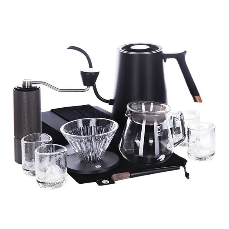 Set na přípravu kávy - Timemore C2 Coffee dárková sada černá