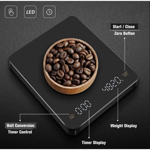 Váha barista 3 kg/0,1gr USB C