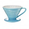 Tiamo keramický dripper na kávu V01 modrý